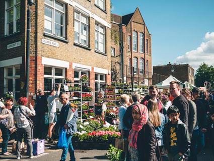 Marché aux fleurs de Columbia Road, Londres